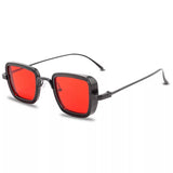 Gafas Fashion Square Uv400 Frame Black Lense Red