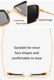 Gafas Fashion Square Uv400 Frame Black Lense Red