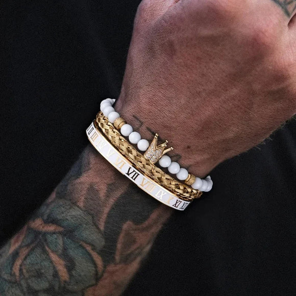 Joyería Lujo Rey blanco