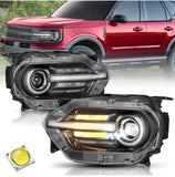 2021-2023 Ford Bronco Sport FULL LED Chrome Headlight