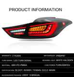 Hyundai Elantra 2011 2016 Guias Led