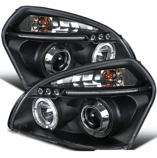 Faros Hyundai Tucson 2005-2009 Led Drl Black