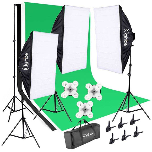 Kshioe Foto Video Studio Kit de luz