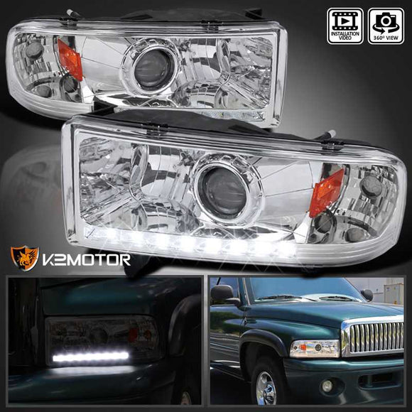 Faros 94-01 Dodge Ram 1500 2500 3500 Crystal Led Proyector