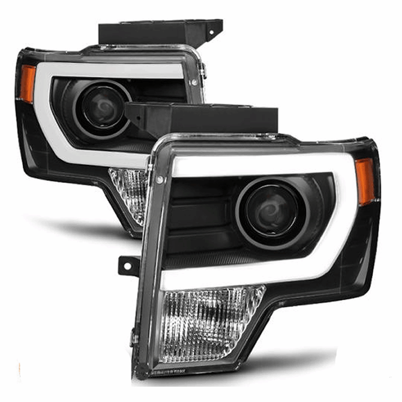 Faros Ford F150 2009 2014 Black Drl Led