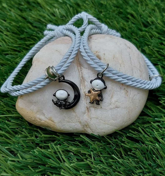 Pulseras pareja Luna y Estrella