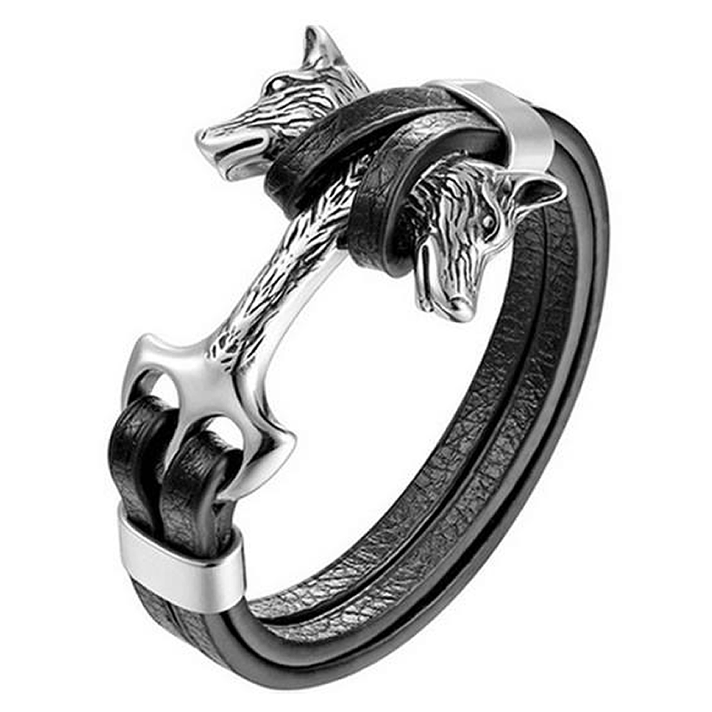 Pulseras de lobos cuero - Alta Calidad - Envío Rápido
