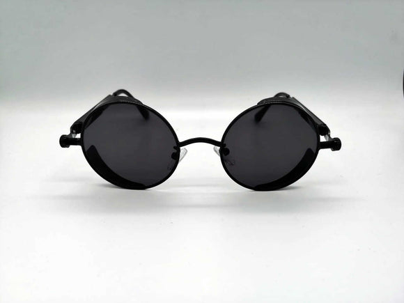 Gafas Vintage Polarized Round Negras Redondas Mirror Stock