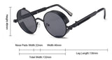 Gafas Vintage Polarized Round Negras Redondas Mirror Stock