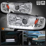 94-01 Dodge Ram 1500 2500 3500 Crystal LED Projector Headlights